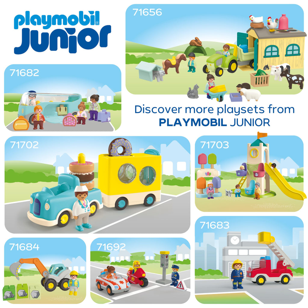 Playmobil Junior: Tractor with Load and Drop Planter