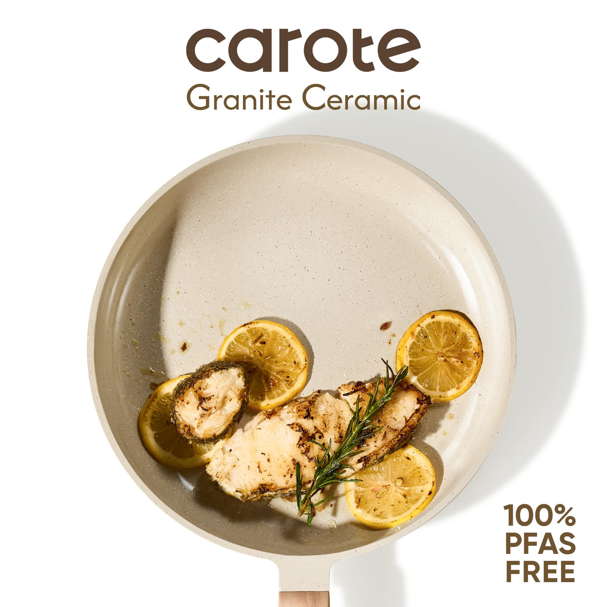 CAROTE Pots and Pans Set, Ceramic Cookware Set, 14pcs