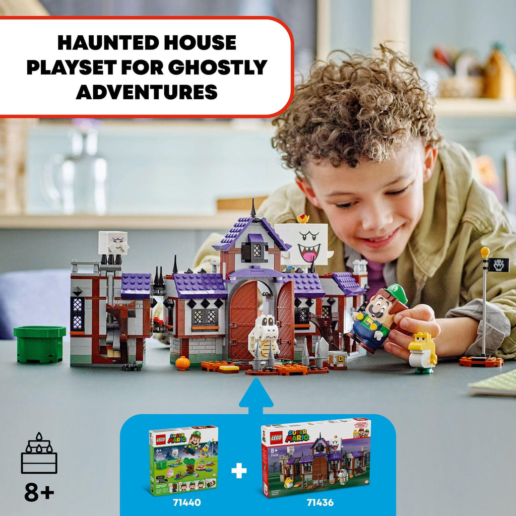 LEGO Super Mario King Boo's Haunted Mansion - Building Toy for Kids Ages 8+ - Mario Toy W/ 4 Minifigures - Gift for Boys, Girls, & Gamers - 71436