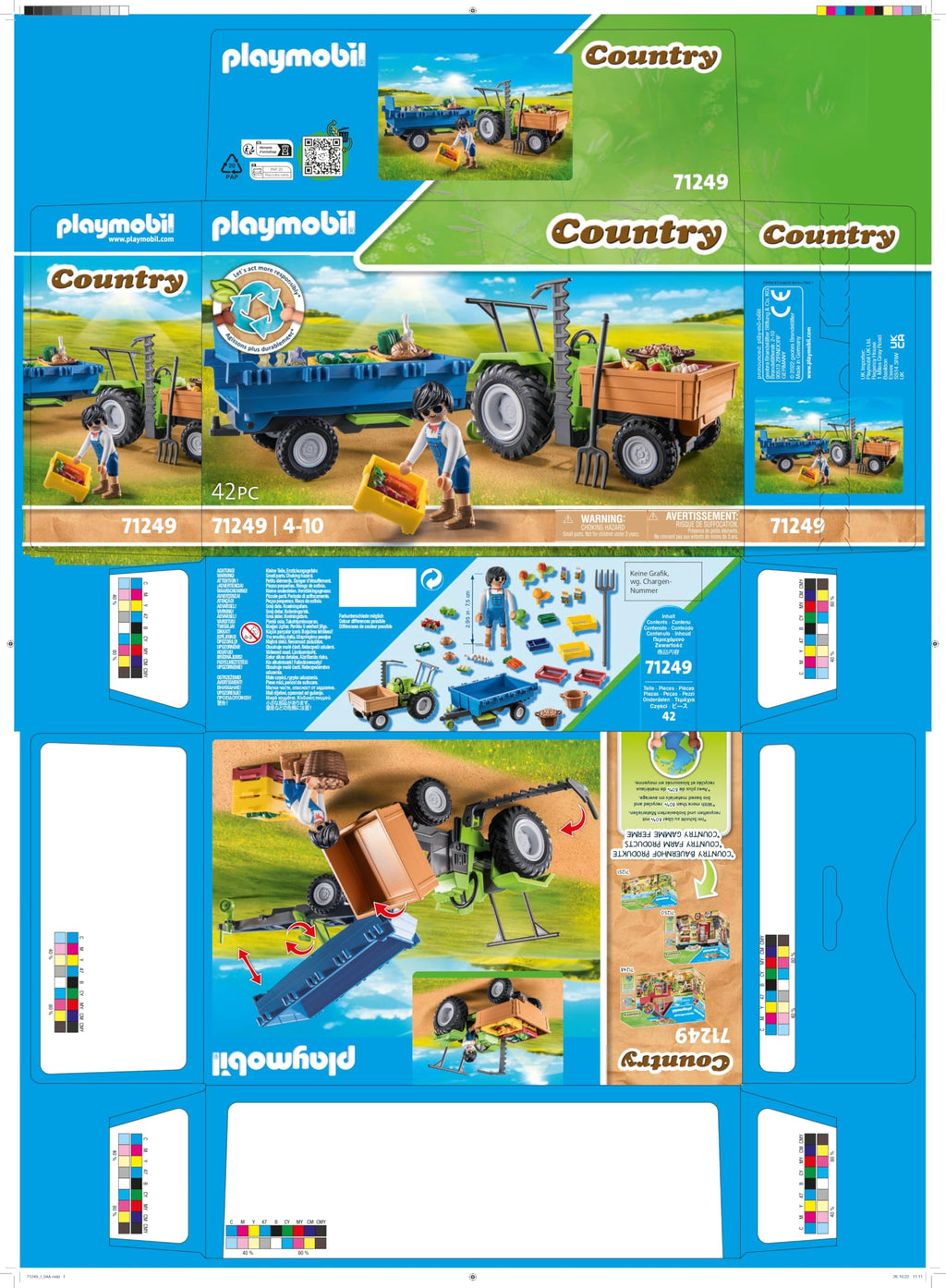 Playmobil Harvester Tractor with Trailer