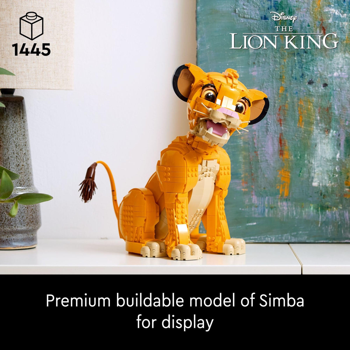 LEGO Disney Young Simba the Lion King Building Sets for Adults - Buildable Figurine for Display, Ages 18+ - DIY Kits & Crafts for Fans of Movie - Collectible Disney Birthday Gift - 43247