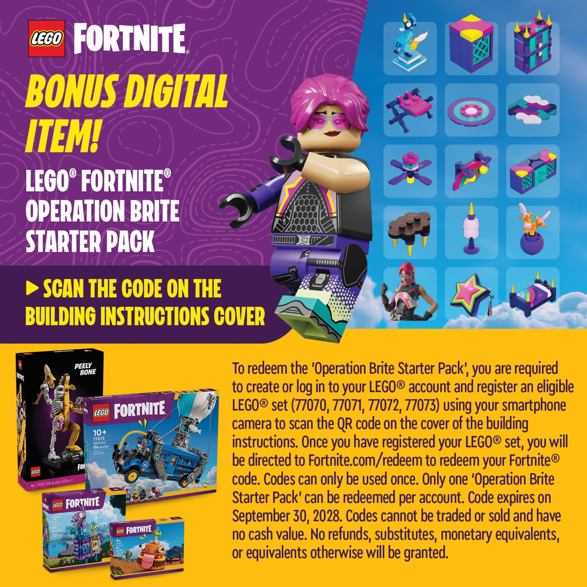 LEGO Fortnite Peely Bone - Collectible Fortnite DIY Kit for Adults, Ages 18+ - Building Set for Home Decor, Office or Bedroom - Gift Idea for Fans of Video Game - 77072