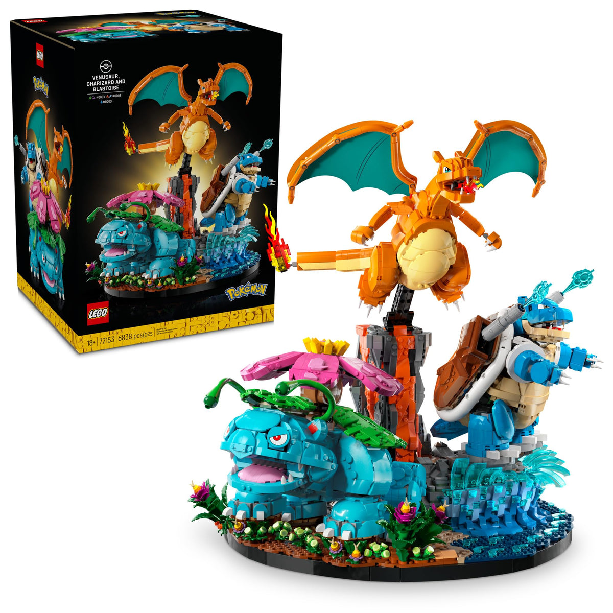 LEGO Pokémon Venusaur, Charizard and Blastoise 72153