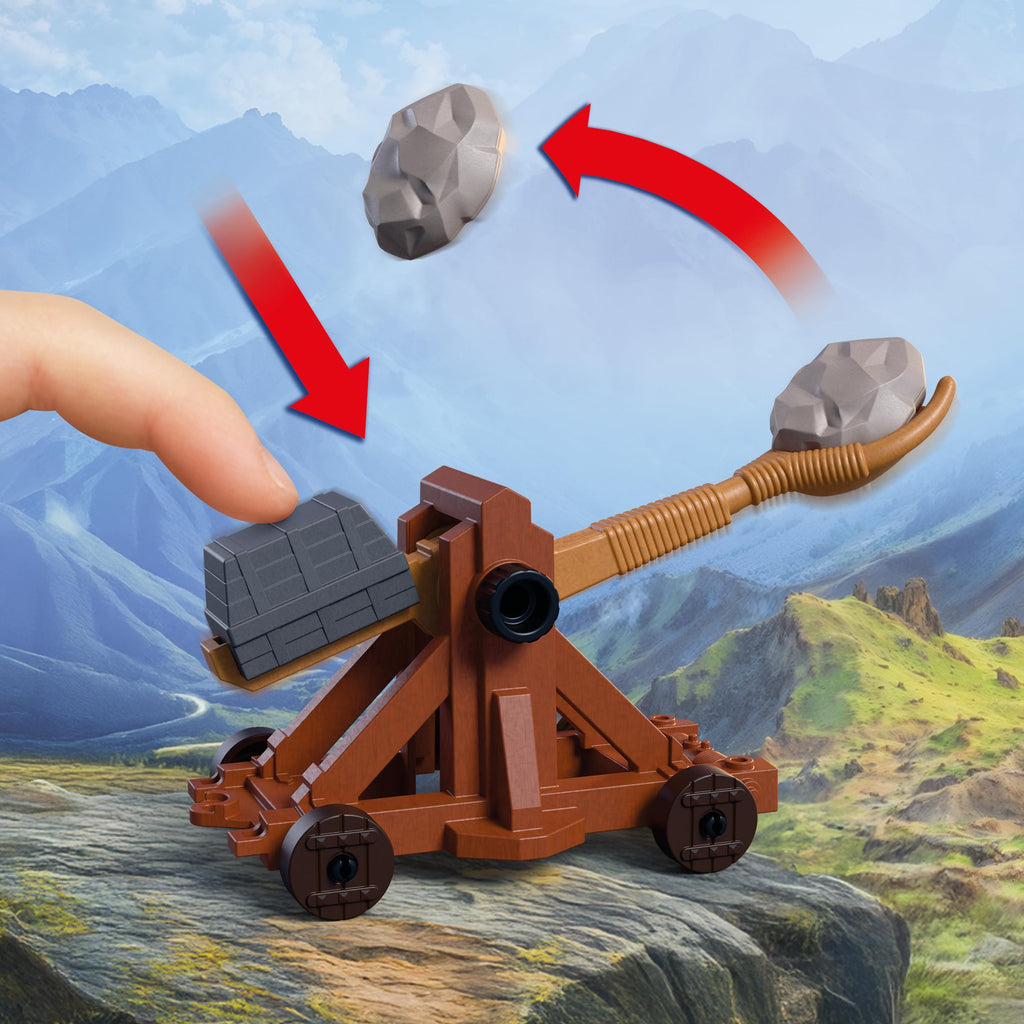 Playmobil | Knights | Dragon Knight Catapult | Stone Catapult with Firing Function and Rock Wall | Knights Toy for Children Aged 4+ | 72117