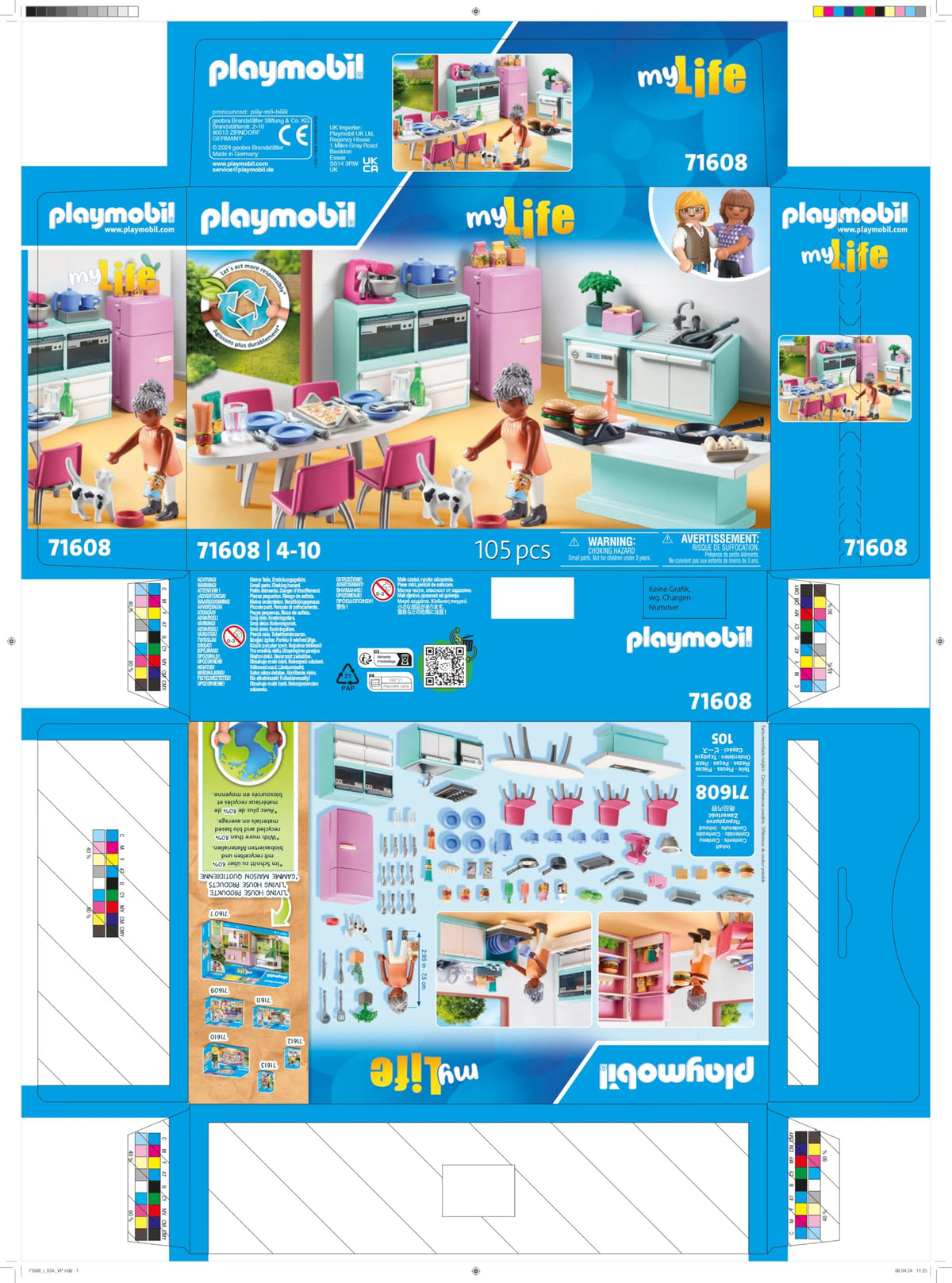 Playmobil Kitchen with Dining Table