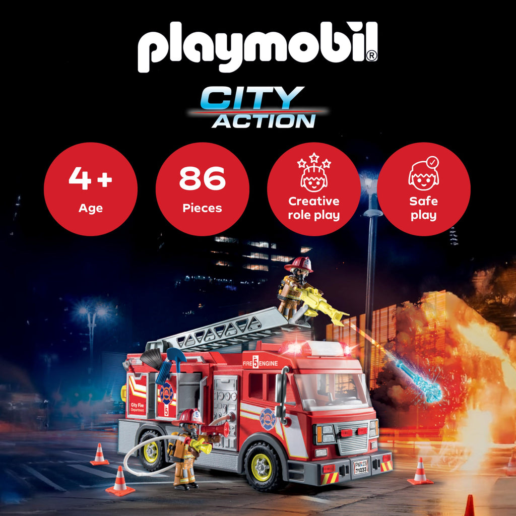Playmobil Fire Truck with Accessories and 2 Figures