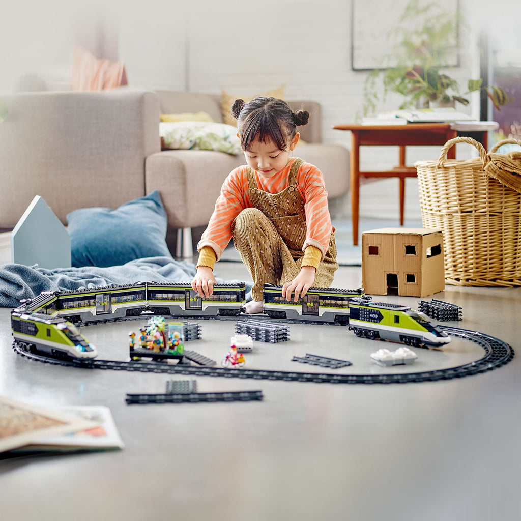 LEGO City Express Passenger Train Set - Remote Controlled Train Toy W/Working Headlights, 2 Coaches & 24 Track Pieces - Building Set Gift Idea for Kids, Boys & Girls, Ages 7+ - 60337