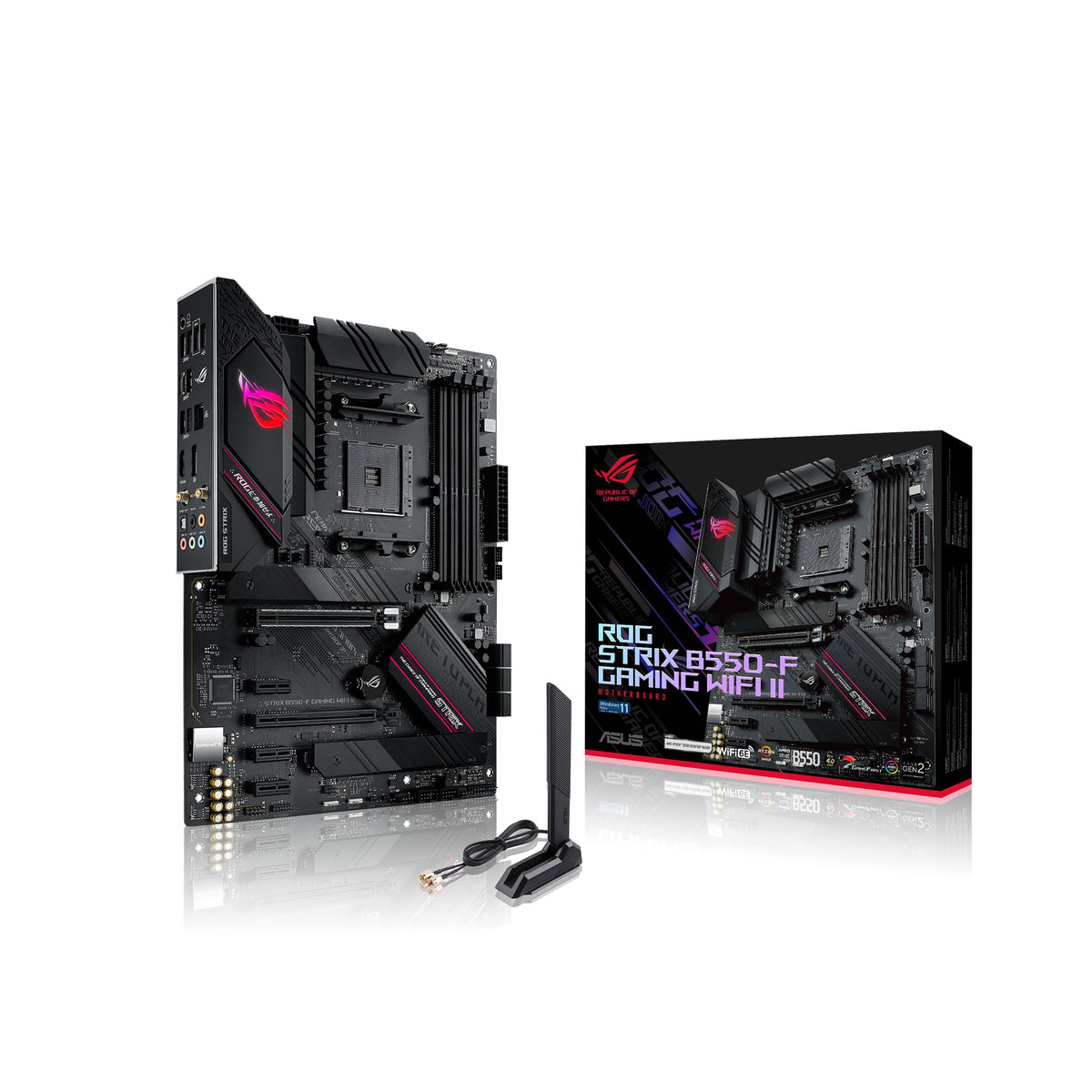 Asus ROG Strix B550-F Gaming WiFi II AMD AM4 (3rd Gen Ryzen) ATX Gaming Motherboard (PCIe 4.0,WiFi 6E, 2.5Gb LAN, BIOS Flashback, HDMI 2.1, Addressable Gen 2 RGB Header and Aura Sync)