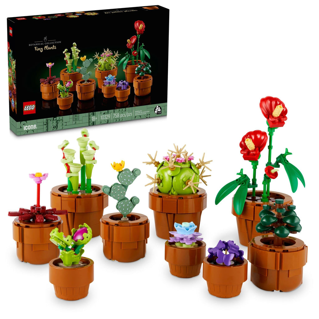 LEGO Botanicals Tiny Plants - Artificial, Fake Indoor Plant Building Set for Home, Kitchen, Desk Decoration, Adults Ages 18+ - Gift for Birthdays - 10329
