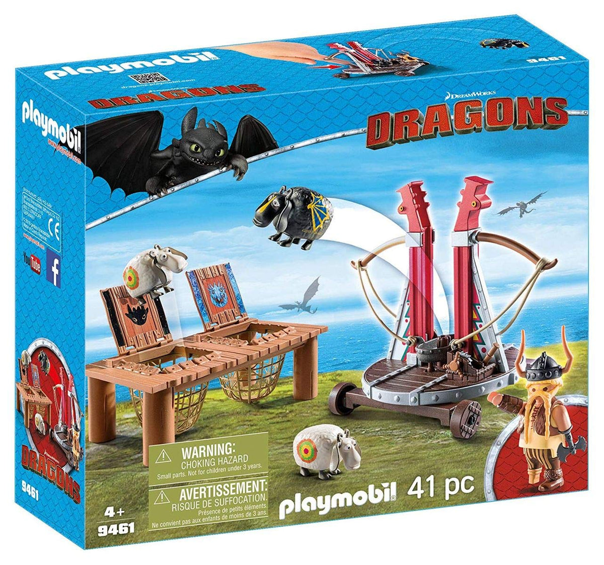 Playmobil How to Train Your Dragon Gobber The Belch with Sheep Sling