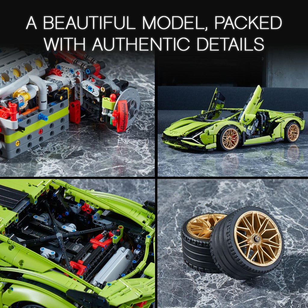 LEGO Technic Lamborghini Sián FKP 37 Building Sets for Adults - Detailed Lamborghini Model Car Kit for Men & Women, Ages 18+ Years - Display in Room as Decor - 42115