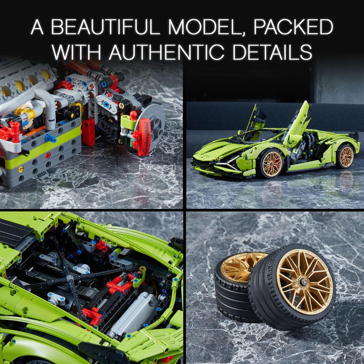 LEGO Technic Lamborghini Sián FKP 37 Building Sets for Adults - Detailed Lamborghini Model Car Kit for Men & Women, Ages 18+ Years - Display in Room as Decor - 42115