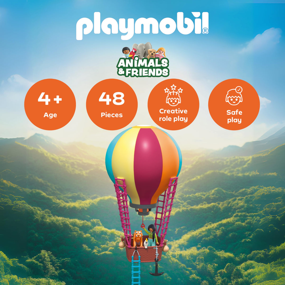 Playmobil | Animals & Friends | Balloon Journey | Toy from 4 Years | Gift for Children | Encourages Creativity & Imagination | Balloon as Decoration to Hang up | 71853