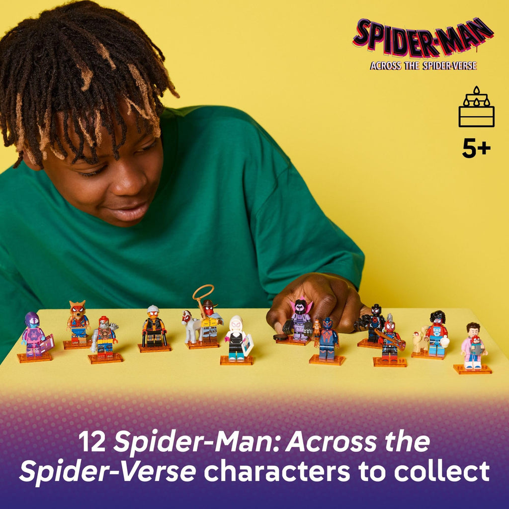 LEGO Minifigures Spider-Man: Across The Spider-Verse 6 Pack - Spider-Man Toys for Boys & Girls, Ages 5+ - Pretend Play Action Figures for Kids - Gift for Birthdays - 66797