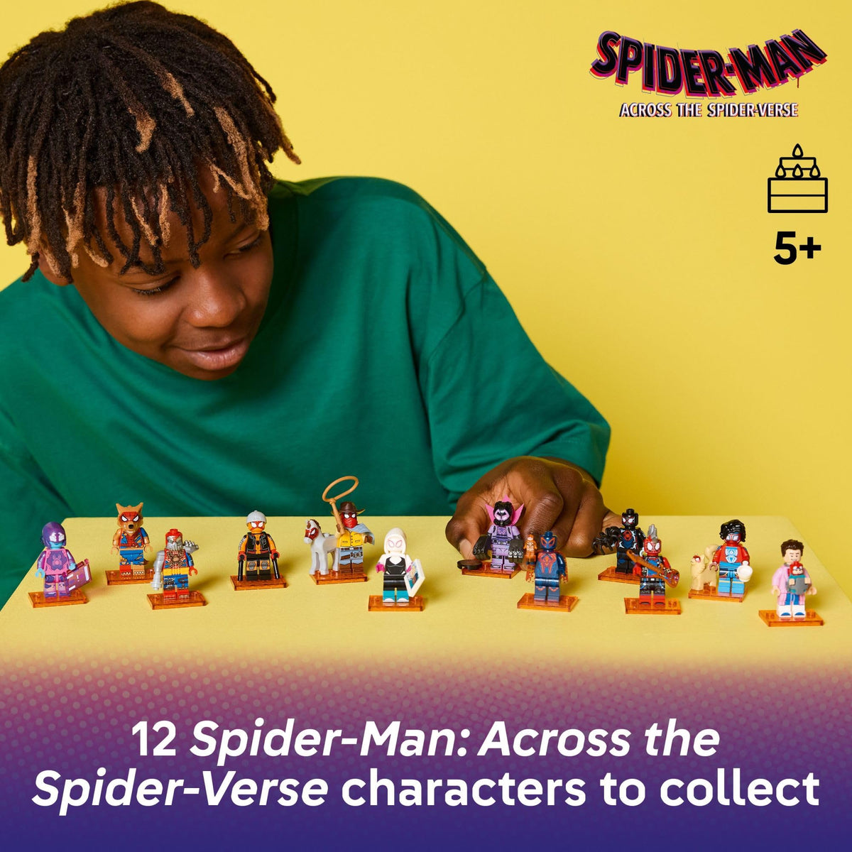 LEGO Minifigures Spider-Man: Across The Spider-Verse 6 Pack - Spider-Man Toys for Boys & Girls, Ages 5+ - Pretend Play Action Figures for Kids - Gift for Birthdays - 66797
