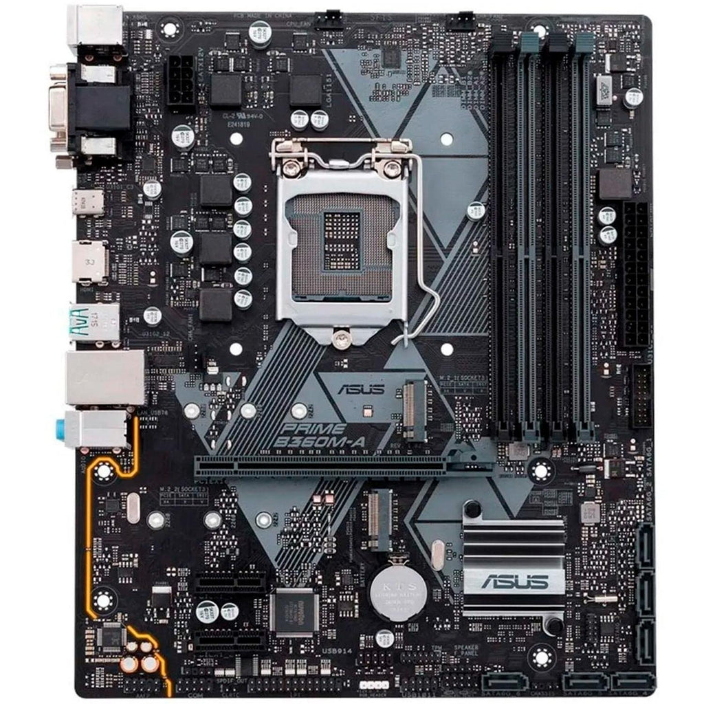 ASUS PRIME B360M-A (300 Series) Intel LGA-1151 mATX Motherboard with Aura Sync RGB header, DDR4 2666MHz, M.2 support, HDMI, Intel Optane memory ready, SATA 6Gbps and USB 3.1 Gen 2