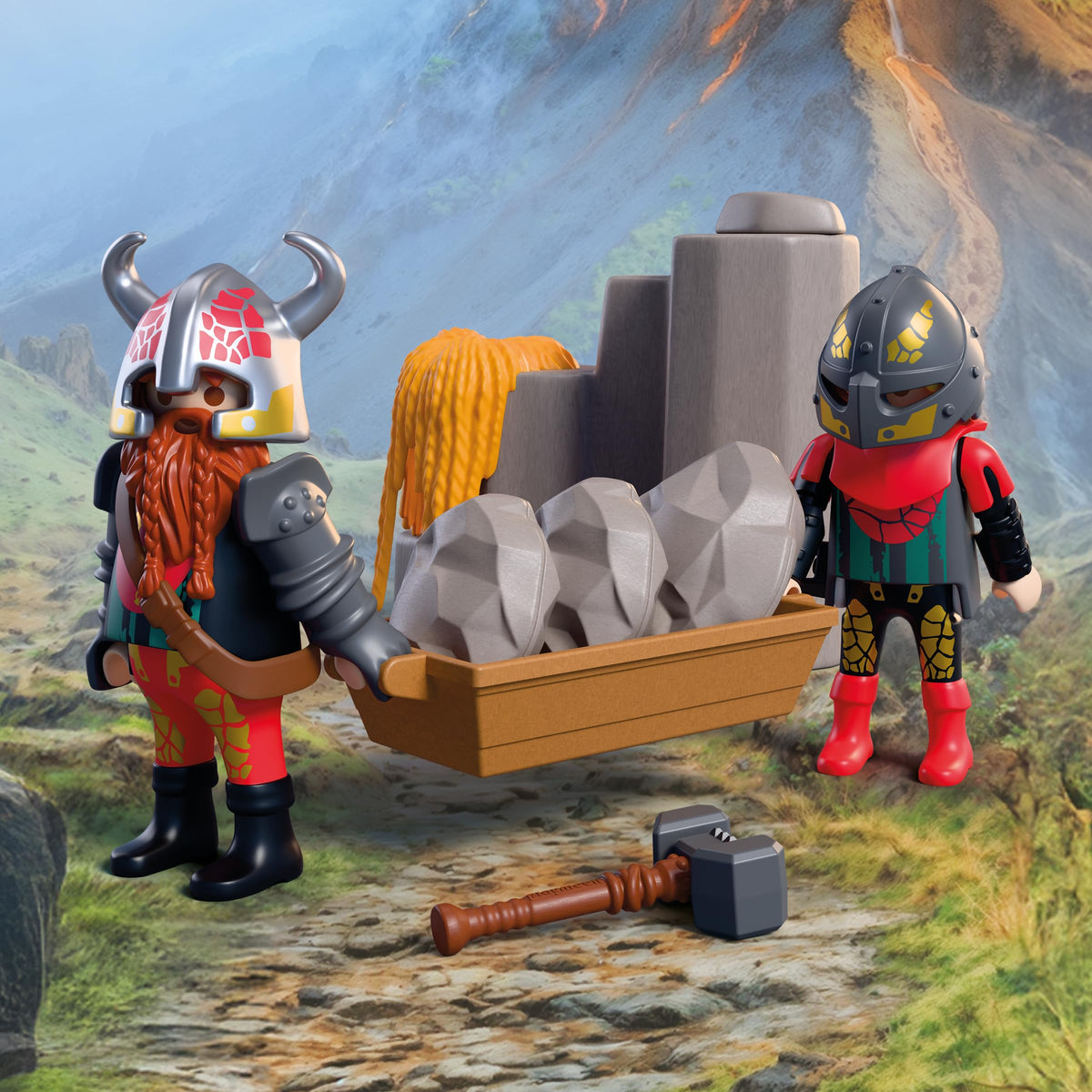 Playmobil | Knights | Dragon Knight Catapult | Stone Catapult with Firing Function and Rock Wall | Knights Toy for Children Aged 4+ | 72117