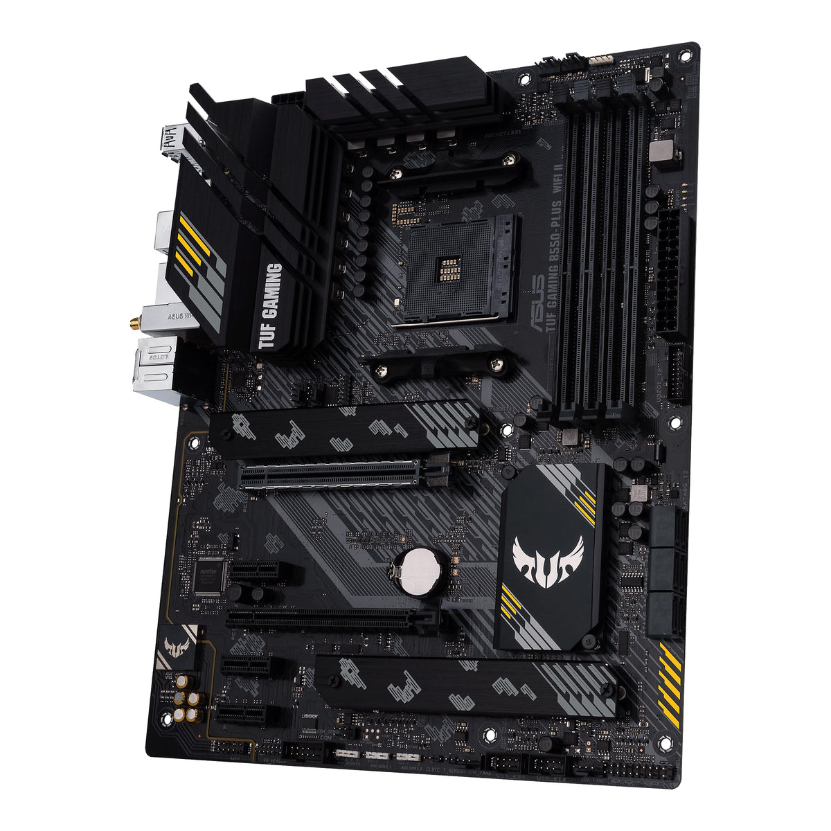 ASUS TUF Gaming B550-PLUS WiFi II AMD AM4 (3rd Gen Ryzen™) ATX Gaming Motherboard (PCIe 4.0, WiFi 6, 2.5Gb LAN, BIOS Flashback, USB 3.2 Gen 2, Addressable Gen 2 RGB Header and Aura Sync)