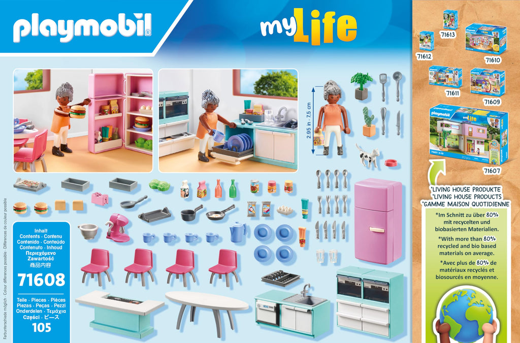 Playmobil Kitchen with Dining Table