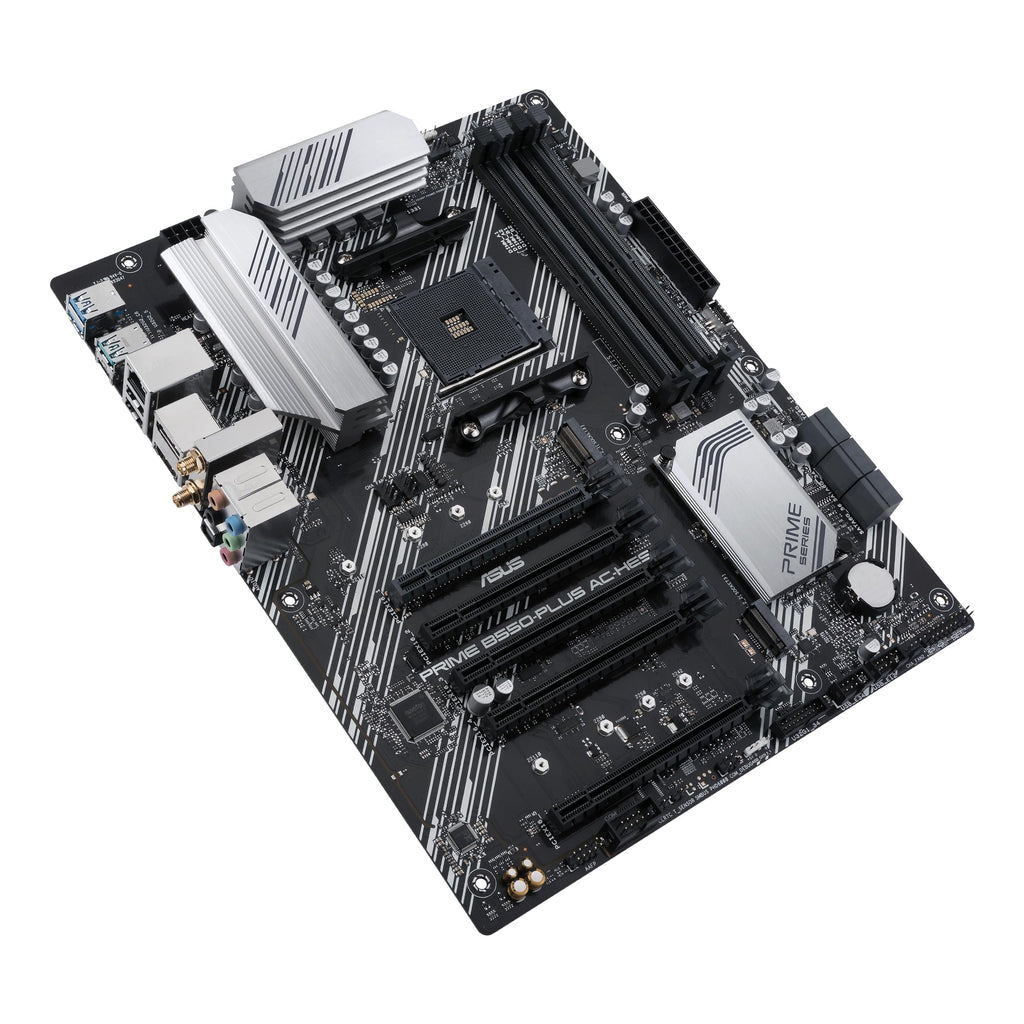 ASUS Prime B550-PLUS AC-HES AMD AM4 (3rd Gen Ryzen) ATX Motherboard (Dual M.2, PCIe4.0, WIFI5, 1Gb Ethernet, SATA 6 Gbps, USB 3.2 Gen 2 Type-C, Front USB 3.2 Gen 1 Type-C and CEC Tier II Ready)