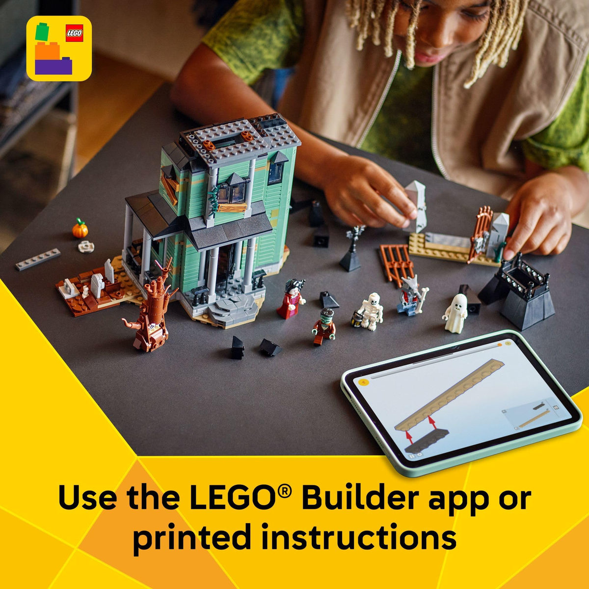 LEGO Creator 3 in 1 Haunted Mansion Building Toy for Kids - Halloween Building Blocks & Learning Toy for Girls & Boys, Ages 9+ - Build a Haunted House, Train, or Ship - Gift for Birthdays - 31167