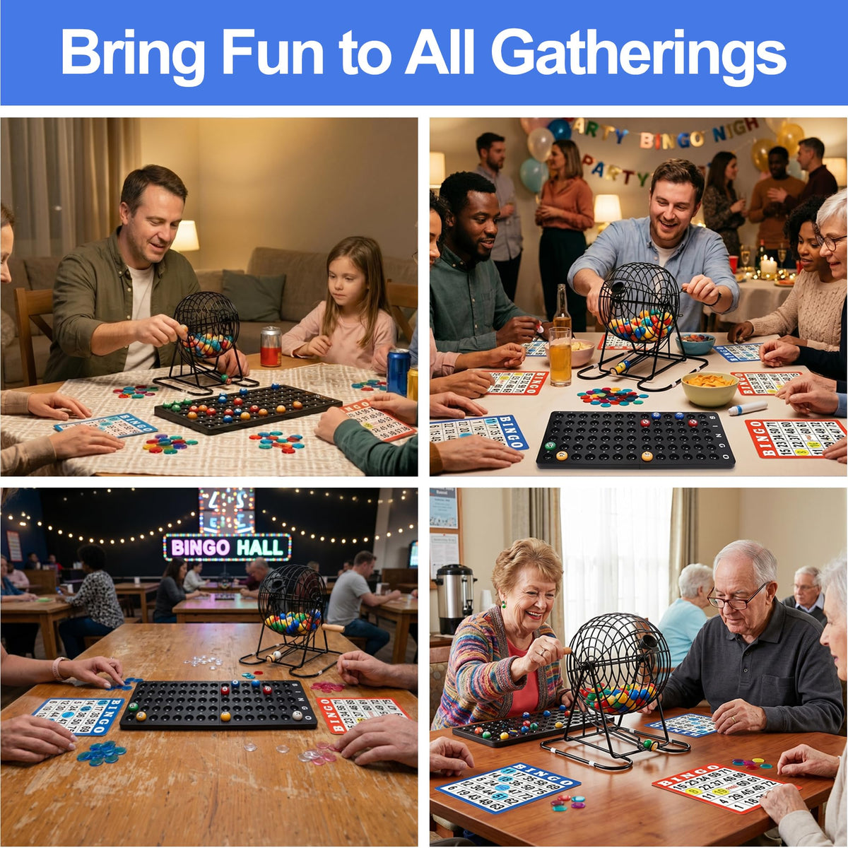 GSE Deluxe Bingo Game Set for Friend Parties, Family Game Nights