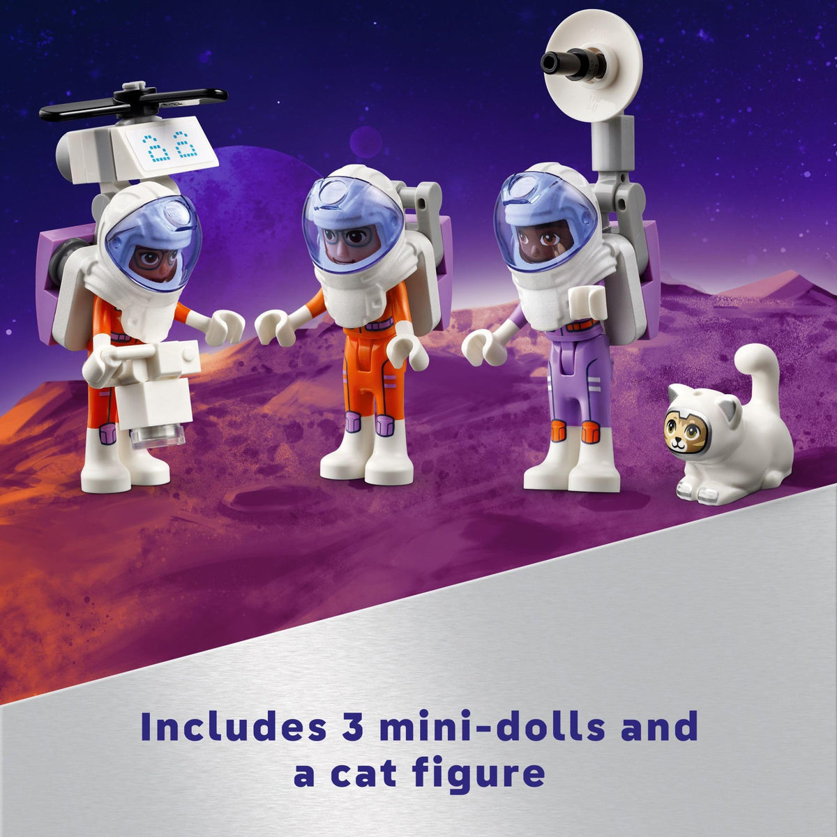 LEGO Friends Mars Space Base and Rocket Set, Science Toy for Pretend Play with 3 Mini-Dolls and Spaceship Toy, Gift for Girls, Boys and Kids Ages 8 and Up who Love Tech and Outer Space Toys, 42605