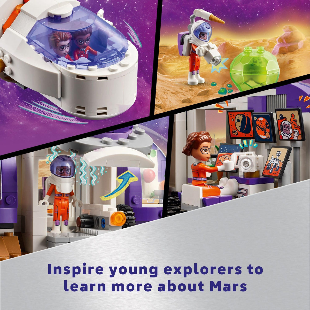 LEGO Friends Mars Space Base and Rocket Set, Science Toy for Pretend Play with 3 Mini-Dolls and Spaceship Toy, Gift for Girls, Boys and Kids Ages 8 and Up who Love Tech and Outer Space Toys, 42605