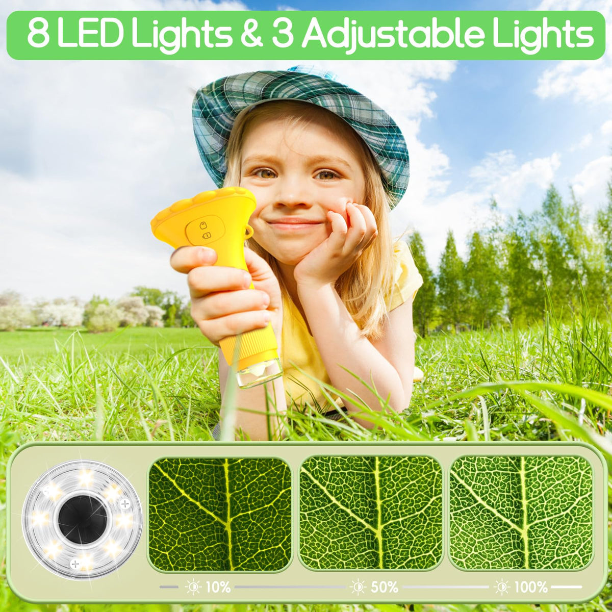 WINWEND Kids Microscope Pocket Microscope -1000X Portable Microscope for Kid | Photo and Video Mini Microscopes | 2'' Digital Little Scientist Microscopes for 3-10 Age Years Old Boys Girls Toys Gifts