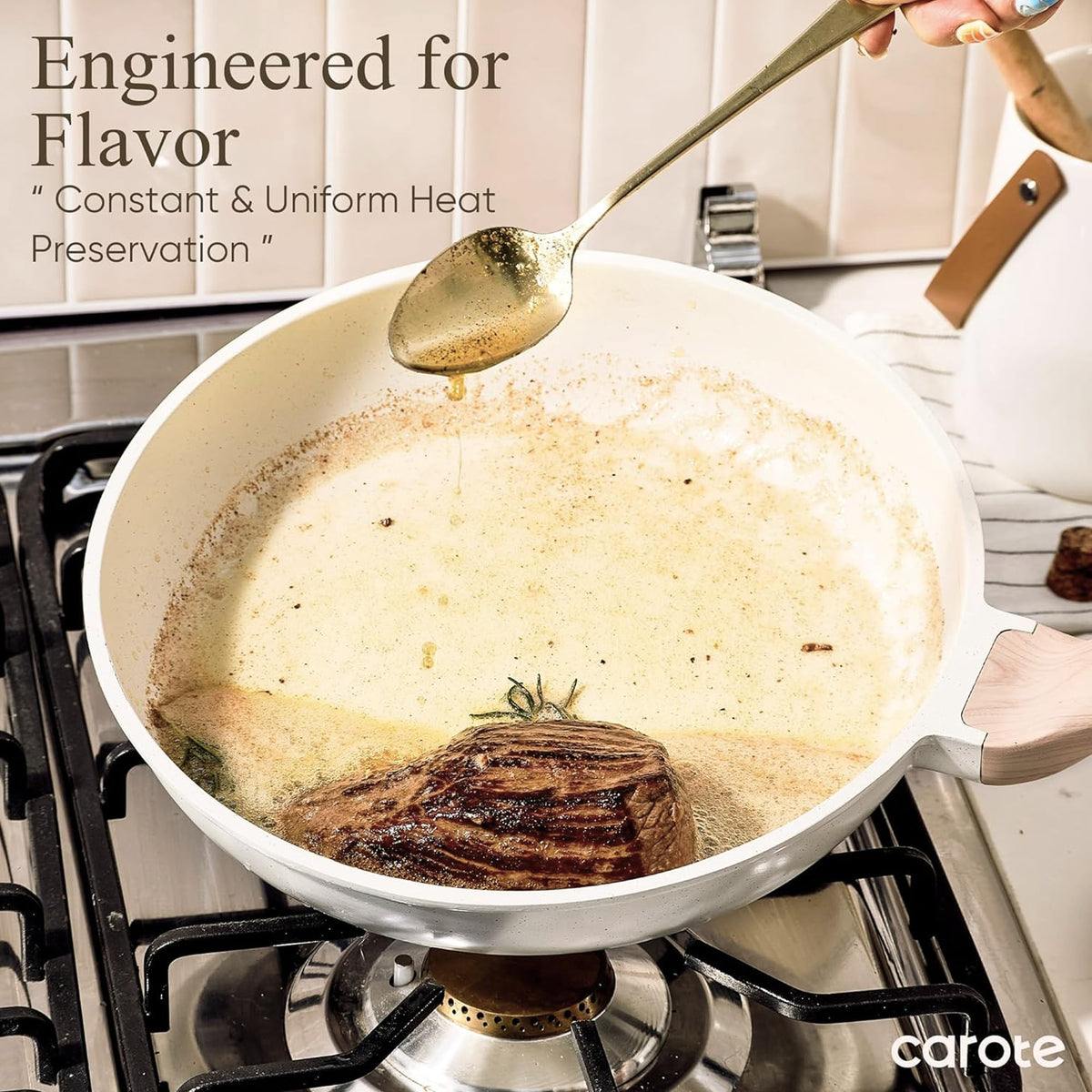 CAROTE 21pcs Pots and Pans Set, Nonstick Cookware Sets, with Egg Pan
