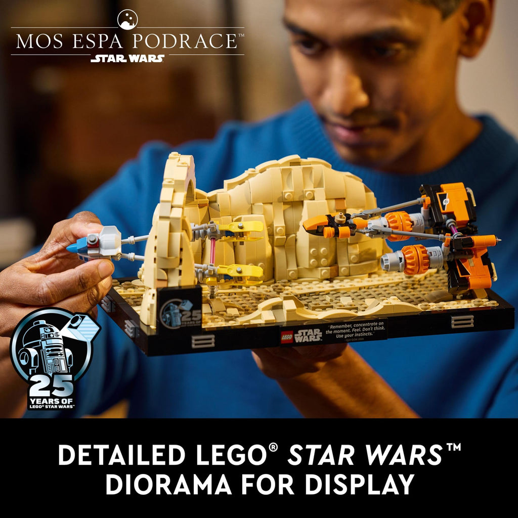 LEGO Star Wars: The Phantom Menace Mos ESPA Podrace Diorama, Build and Display Model for Adults, Star Wars Fan Gift with Anakin Skywalker's Podracer, 75380