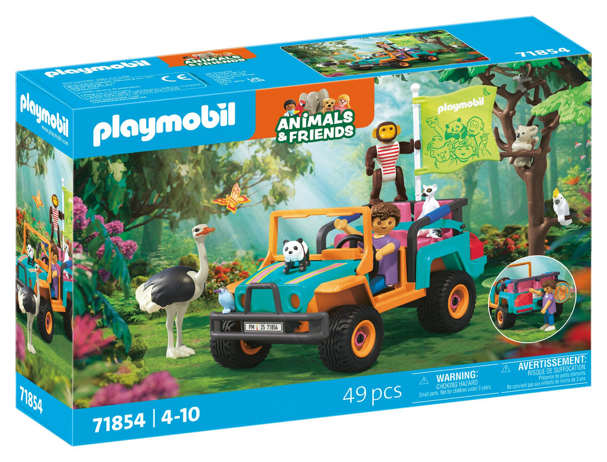 Playmobil | Animals & Friends | Colorful Off-Road Vehicle | Toy from 4 Years | Gift for Children | Encourages Creativity & Thirst for Adventure | with Figures, Vehicle & Accessories | 71854