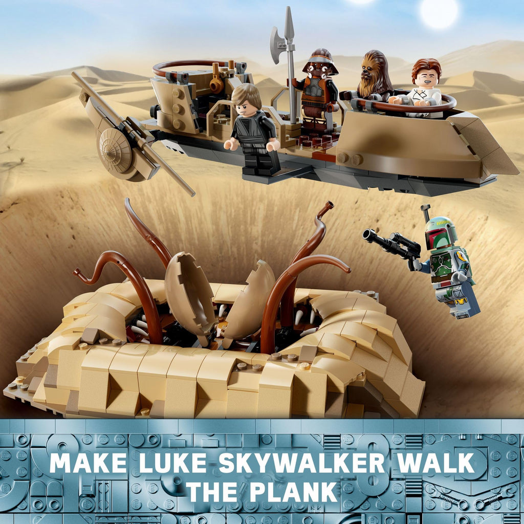 LEGO Star Wars: Return of the Jedi Desert Skiff & Sarlacc Pit, Vehicle Building Set with 25th Anniversary Minifigure Nien Nunb, Collectible Toy for Star Wars Fans, Gift for Kids Ages 9 and Up, 75396