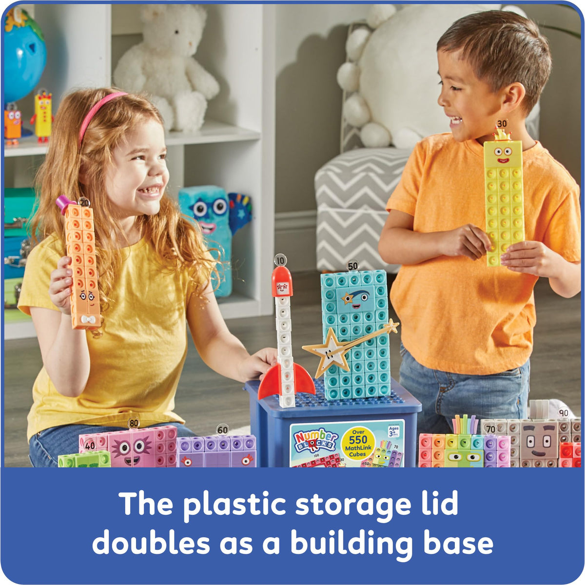 hand2mind Numberblocks Heroes with Zeroes MathLink Cubes Activity Set