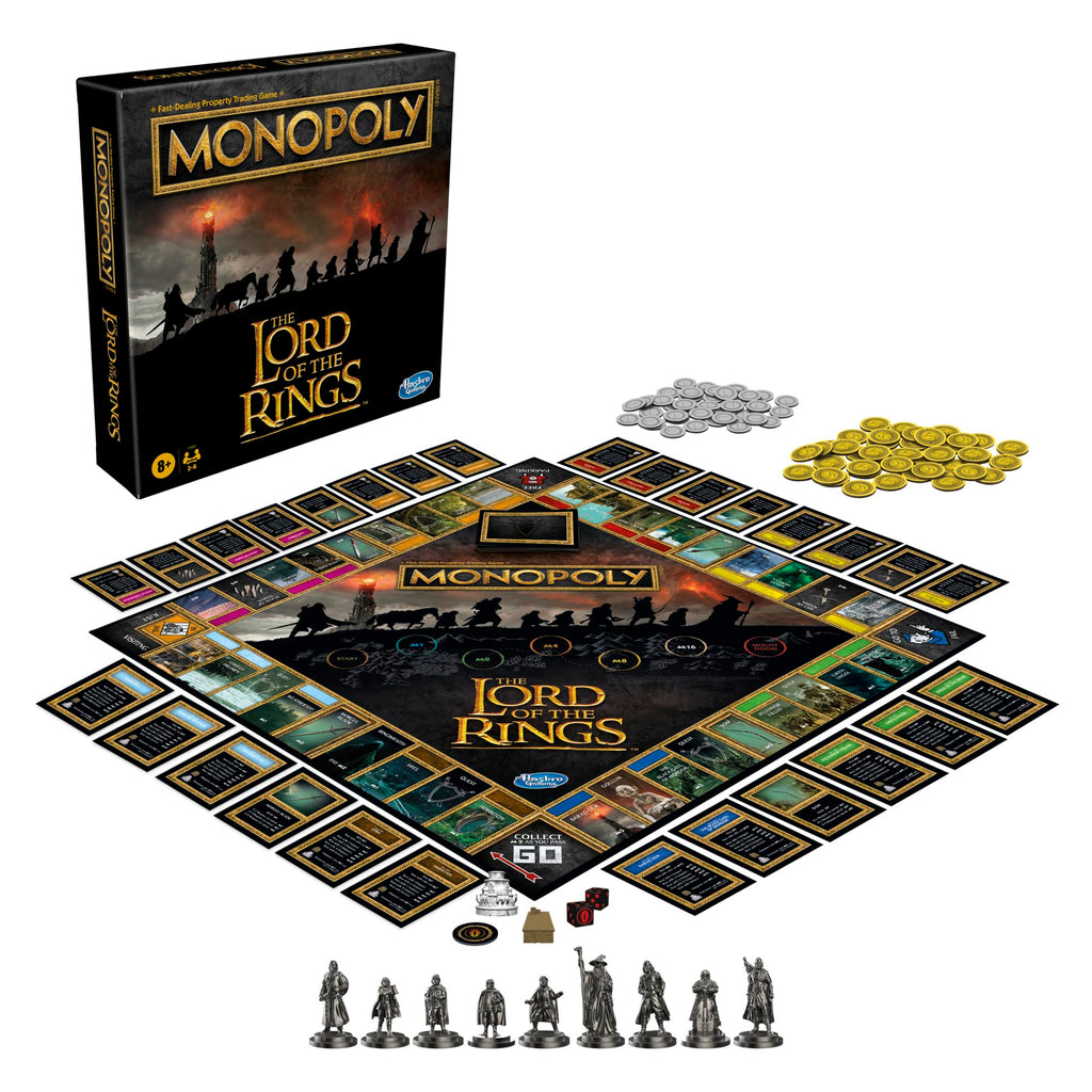 Hasbro Gaming Monopoly: The Lord of The Rings Edition Board Game Inspired by The Movie Trilogy, Play as a Member of The Fellowship, Ages 8 and Up (Amazon Exclusive)