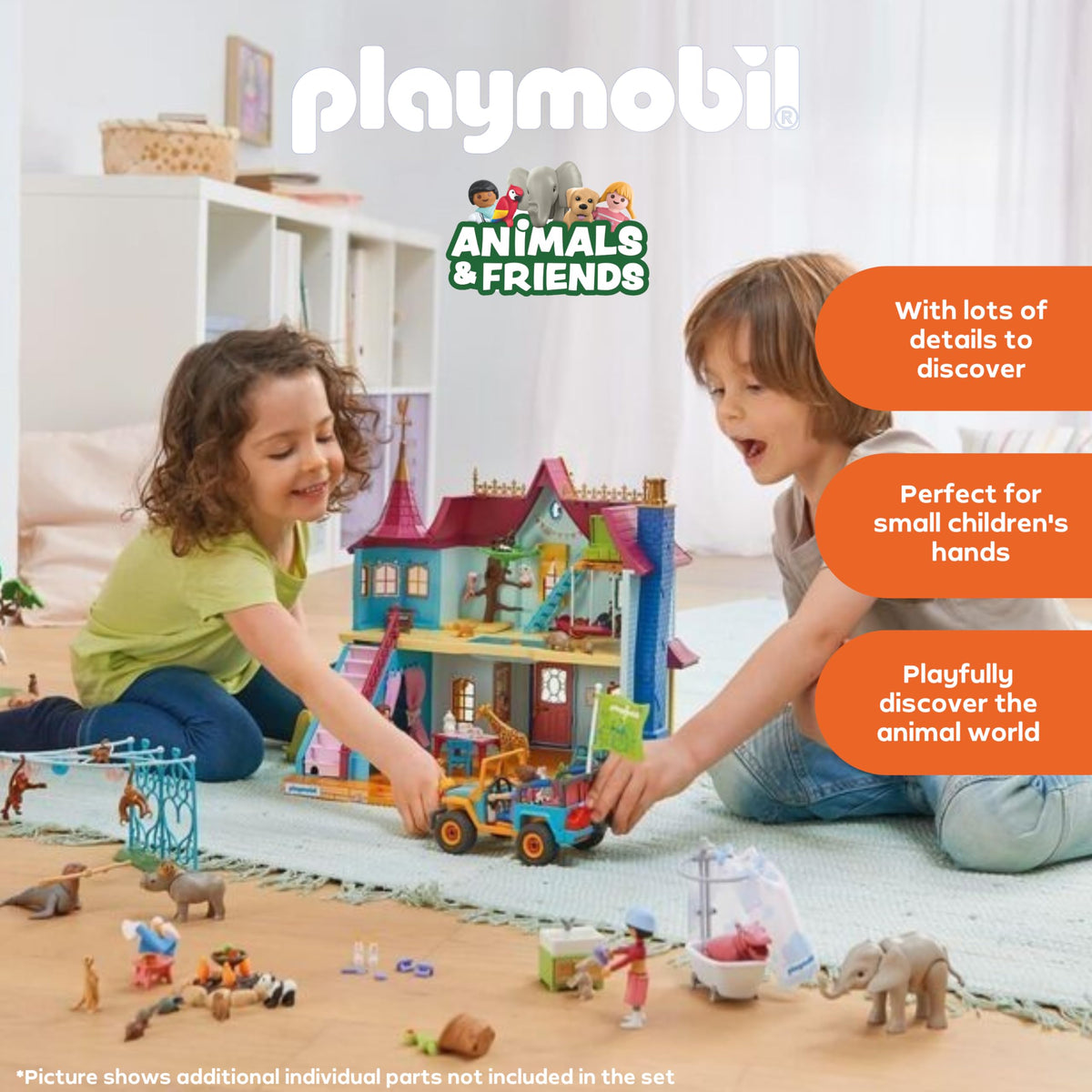 Playmobil | Animals & Friends | Colorful Off-Road Vehicle | Toy from 4 Years | Gift for Children | Encourages Creativity & Thirst for Adventure | with Figures, Vehicle & Accessories | 71854
