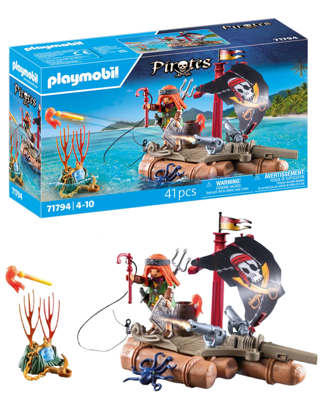 Playmobil Pirate Raft with Treasure