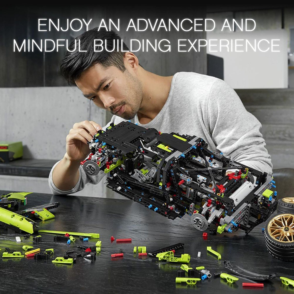 LEGO Technic Lamborghini Sián FKP 37 Building Sets for Adults - Detailed Lamborghini Model Car Kit for Men & Women, Ages 18+ Years - Display in Room as Decor - 42115