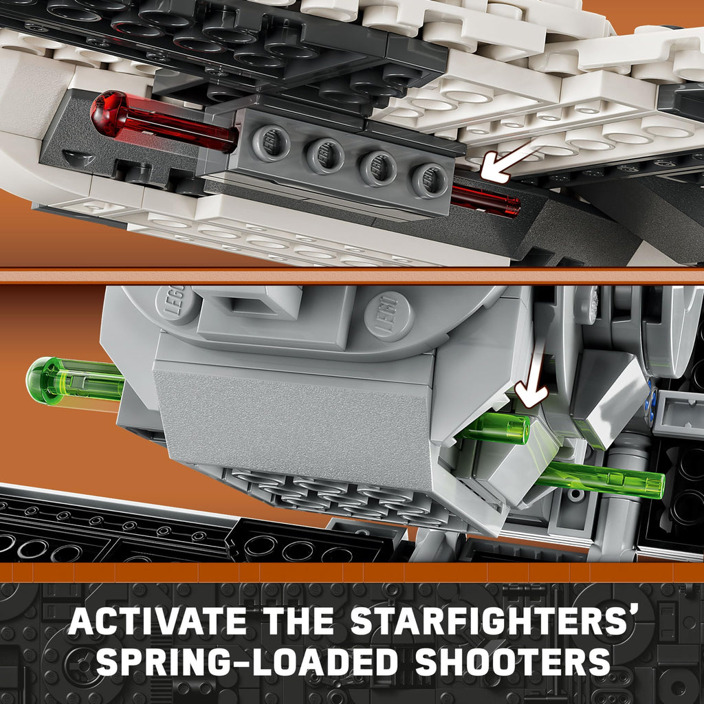 LEGO Star Wars Mandalorian Fang Fighter vs. TIE Interceptor 75348 Building Toy Set, Perfect Star Wars Gift for Fans Aged 9 and Up; with 3 Characters Including The Mandalorian