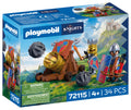 Playmobil | Knights | Lion Knights with Battle Cannon | Cannon with 2 Knights and Firing Function | Knights Toy for Children Aged 4+ | 72115
