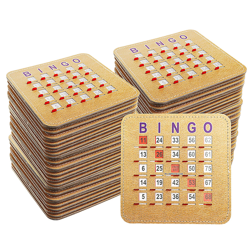 GSE Bingo Game Cards, 200-Pack Reusable Shutter Bingo Cards