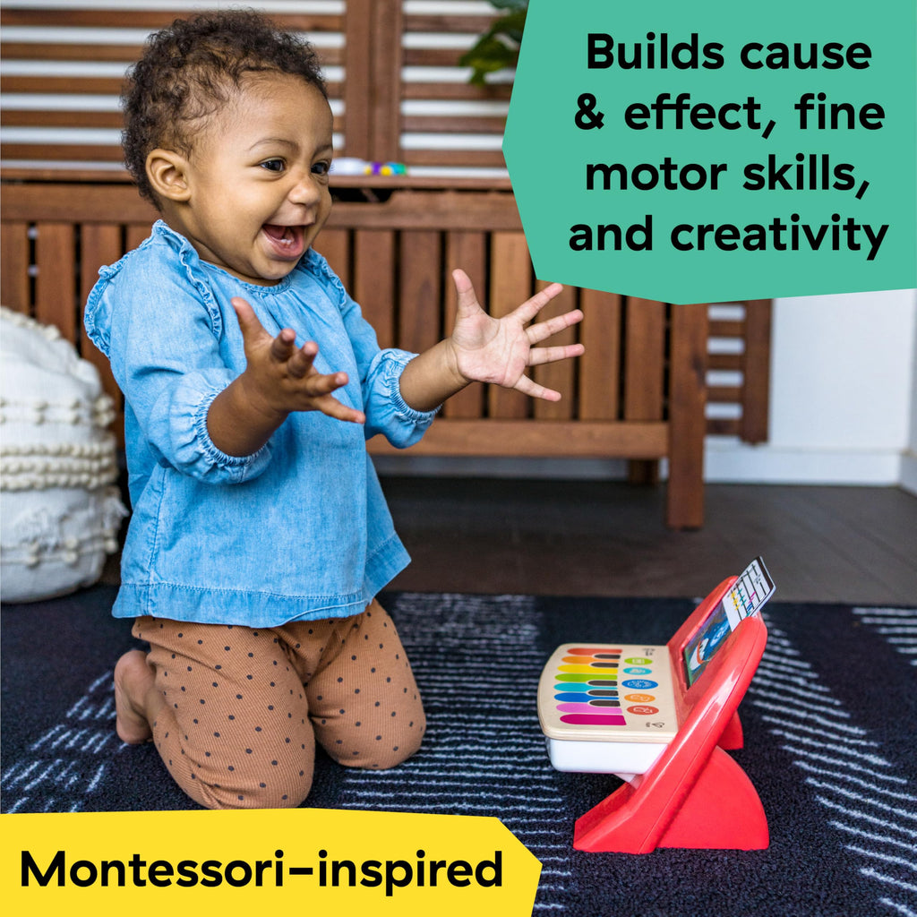 Baby Einstein Cal’s First Melodies Magic Touch Wooden Piano Musical Baby Toy, Ages 6 Months +