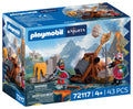 Playmobil | Knights | Dragon Knight Catapult | Stone Catapult with Firing Function and Rock Wall | Knights Toy for Children Aged 4+ | 72117
