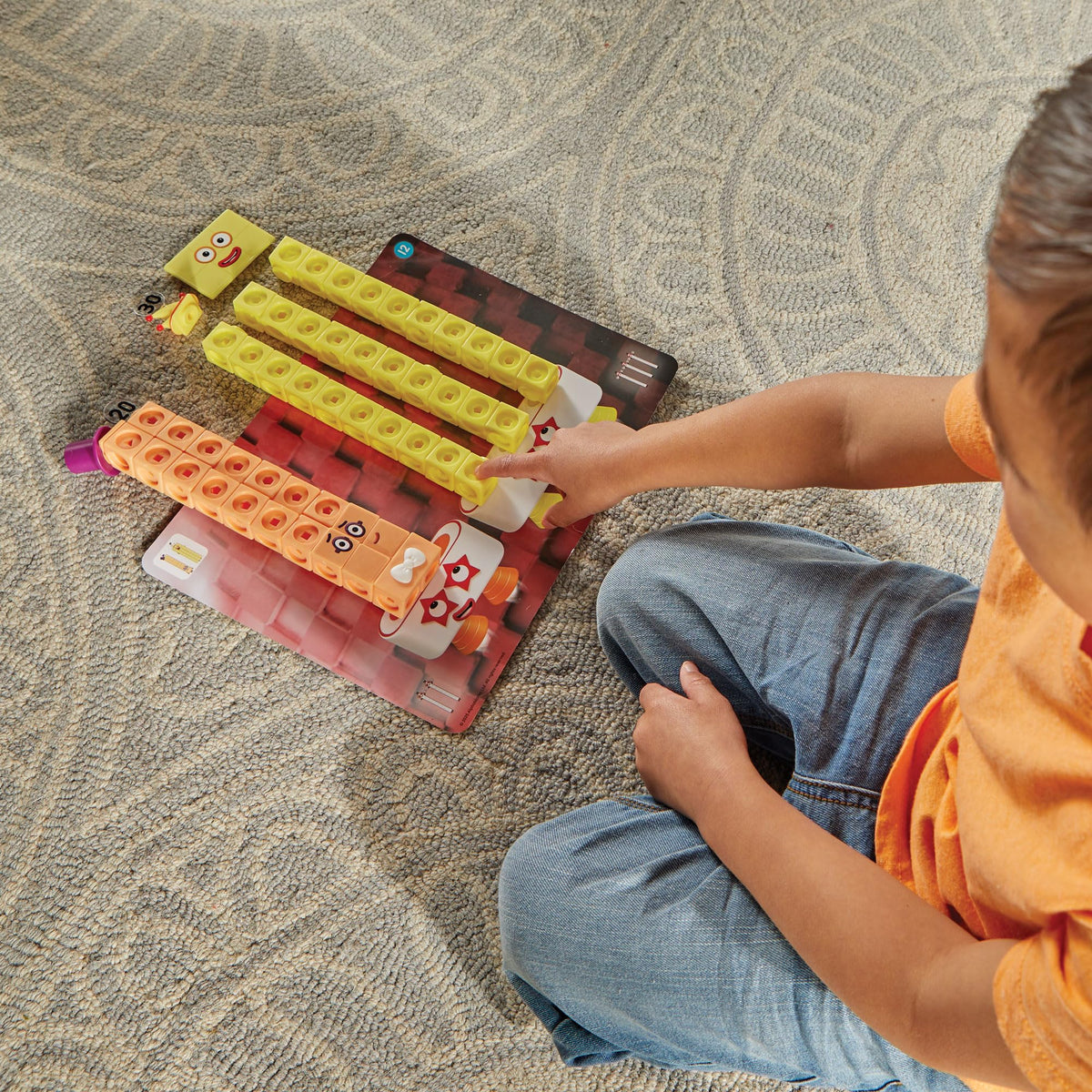 hand2mind Numberblocks Heroes with Zeroes MathLink Cubes Activity Set