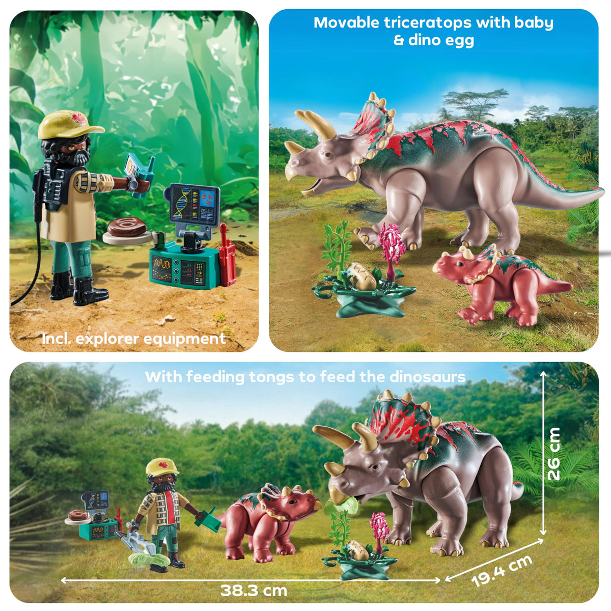 Playmobil Triceratops Family