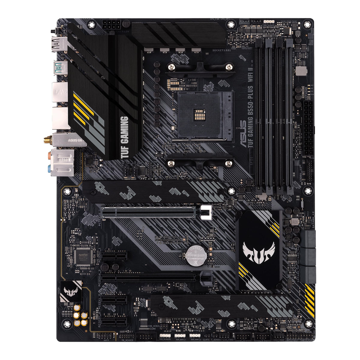 ASUS TUF Gaming B550-PLUS WiFi II AMD AM4 (3rd Gen Ryzen™) ATX Gaming Motherboard (PCIe 4.0, WiFi 6, 2.5Gb LAN, BIOS Flashback, USB 3.2 Gen 2, Addressable Gen 2 RGB Header and Aura Sync)
