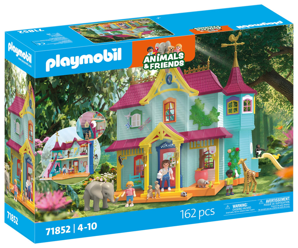 Playmobil | Animals & Friends | Colorful Animal Mansion | Toy from 4 Years | Gift for Children | Encourages Creativity & Interaction with Animals | with Animals, Figures & Accessories | 71852