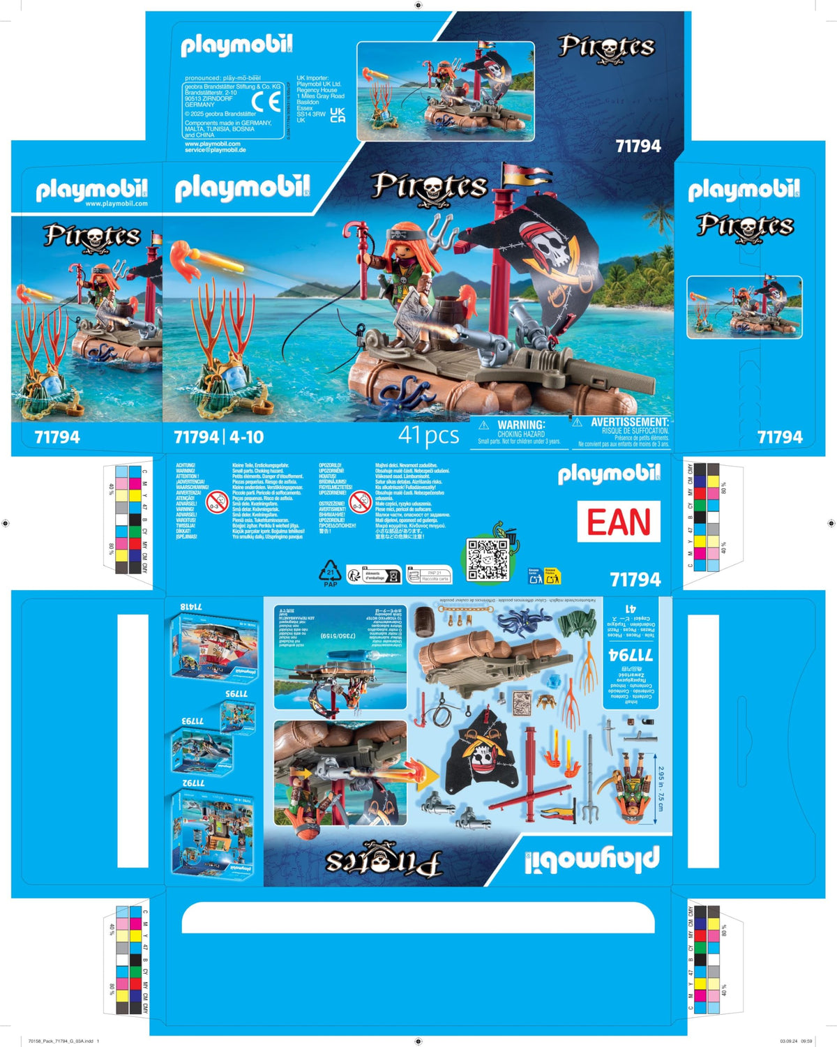 Playmobil Pirate Raft with Treasure